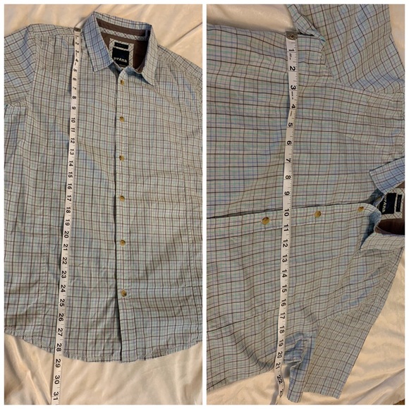 prAna men’s Lukas short sleeve slim shirt M - Picture 5 of 6